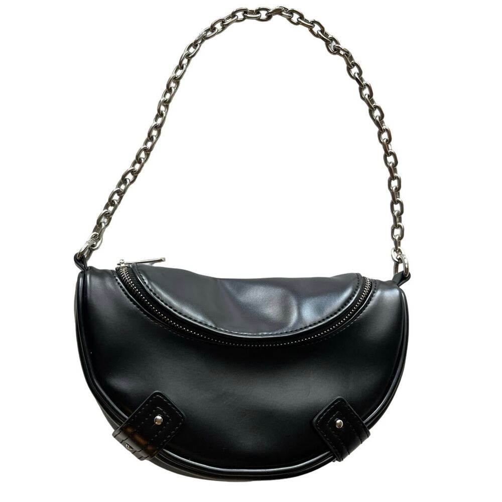 Forever 21 Baguette Bag, Chain Strap, Mini Handbag, Faux Leather, Dark Academia